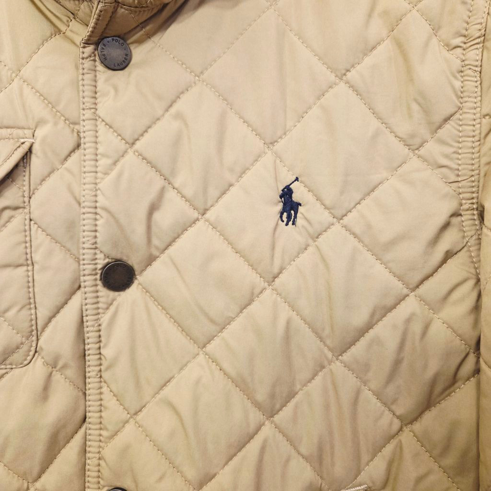 Polo Ralph Lauren kids Tan Quilted Lightweight Jacket size large 14-16 - Picture 4 of 6